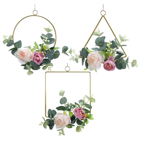 

floral hoop wreath garland artificial rose for nursery wall decor