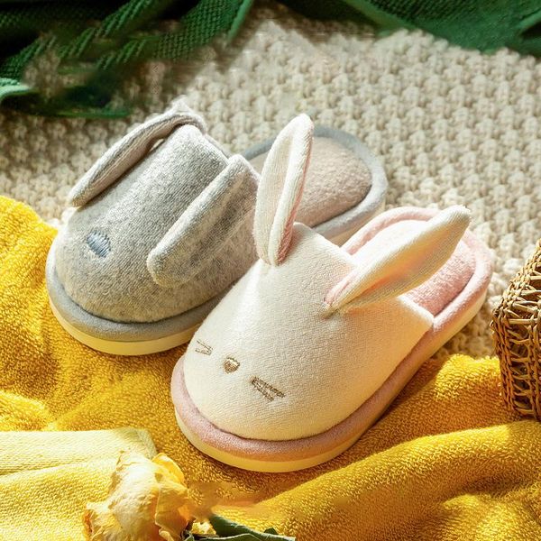 

slipper girl slippers parent-child cotton children autumn baby winter indoor warm shoes for kids boy furry, Black;grey