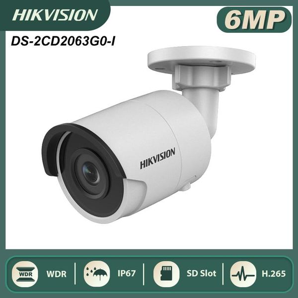 

cameras hikvision ds-2cd2063g0-i original 6mp outdoor wdr fixed mini network camera ip67 sd slot h.265
