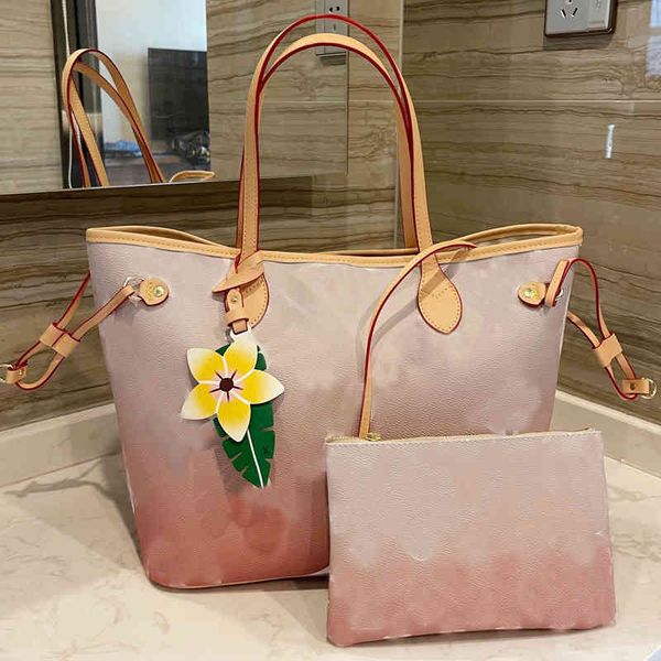 

quality gradient shopping bag onthego handbag purse tote crossbody shoulderbaggiant canvas flower accessorized cowhide colorful leather