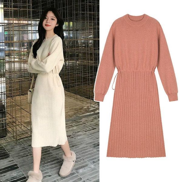 

female japanese shirt wear 2021 new lazy sweater wind wearin'crocheted autumn winter cocoon type 7vr7, Black;gray