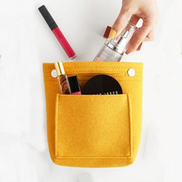 

insert toiletry bag women felt travel organizer handbag purse large storage pouch makeup cases cosmetic bag beauty female tote
