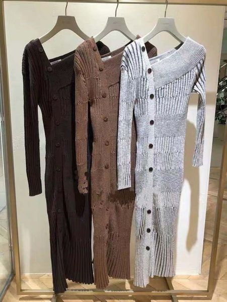 

2021 new alternative longo vestido de malha para a mulher outono inverno indie roupas harajuku kpop estilo coreano aixu, Black;gray