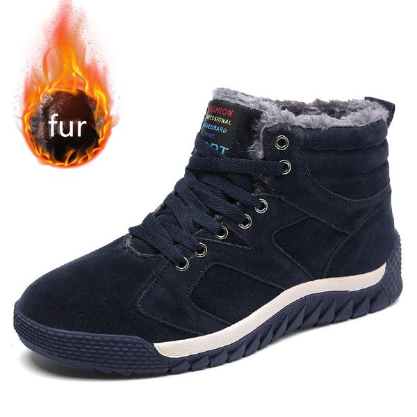 

mens sneakers winter ankle boots 2019 mans footwear fashion men boots snow shoes winter plush warm men shoes plus size 39-47