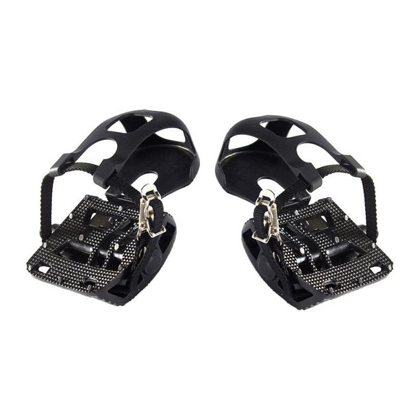 

bike pedals outdoor sport 2pcs bicycle part aluminum alloy bearing with toe clip competition exercise comfortable