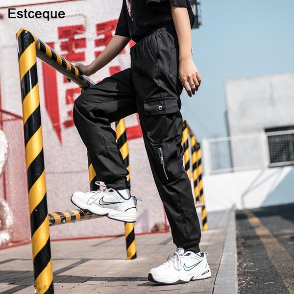 

women's pants & capris streetwear cargo broek women casual joggers camouflage loose korean style ladies overalls capri, Black;white