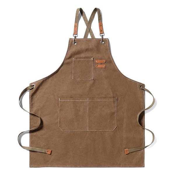 

aprons canvas apron custom logo barber home kitchen cooking baking gardening woodworking men and women restaurant work clothes
