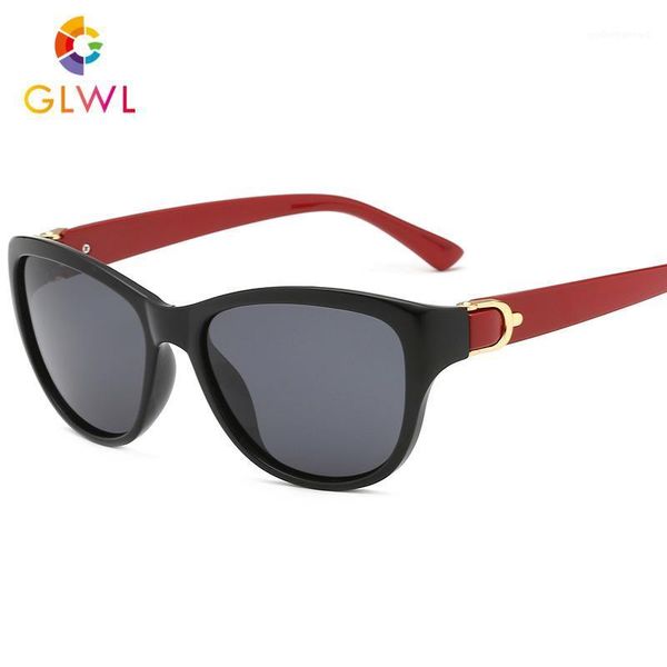 

sunglasses women designer glasses 2021 female driving sun eyeglasses polarized lenses cat's eye retro mirror luxury young lady, White;black