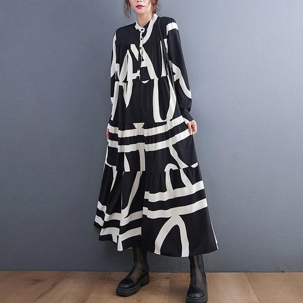 

casual dresses #0125 autumn black shirt women full sleeve loose cotton ladies large size vintage oversize single breasted, Black;gray
