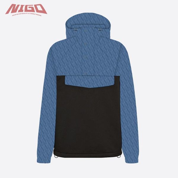 

men's hoodies & sweatshirts nigo 21ss oblique hooded jacket coat #nigo37762, Black