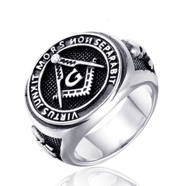 

delicate ring handmade religious masonic stainless steel titanium, Silver