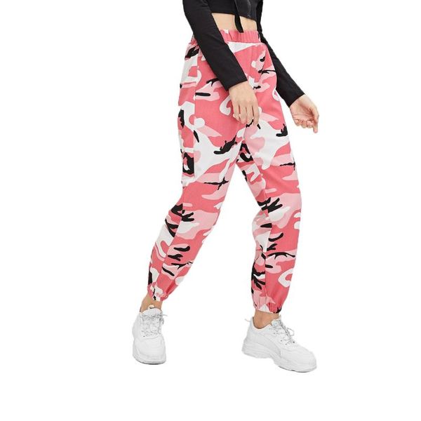 

women's pants & capris women camo cargo trousers military army combat camouflage work lady casual long fashion 2021, Black;white