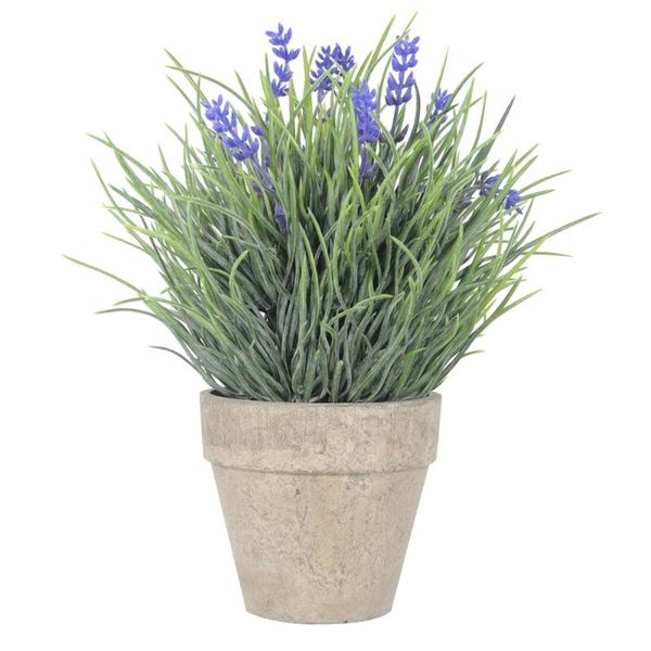 

artificial flowers lavender arrangements in pots for home garden decor (blue)