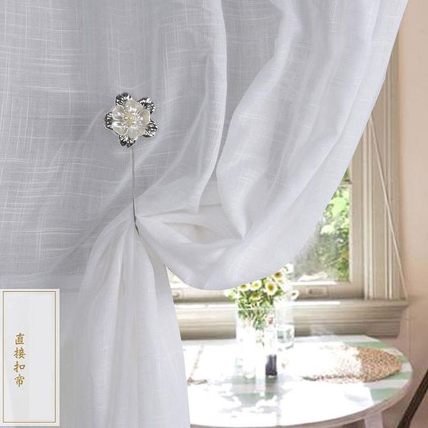 

other home decor 6pcs/set pearl flower window curtain buckle tie decoration curtains accessories tieback u - shaped hooks hanger
