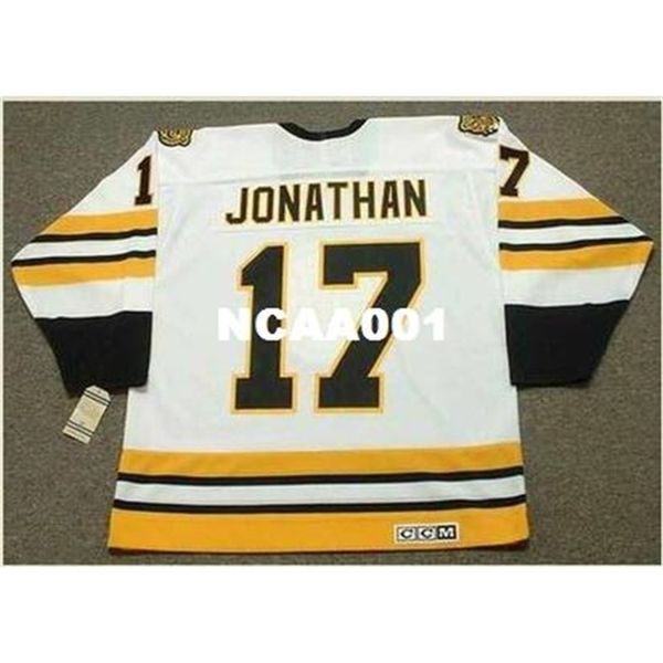 

668s #17 stan jonathan boston bruins 1978 ccm vintage home hockey jersey or custom any name or number retro jersey, Black