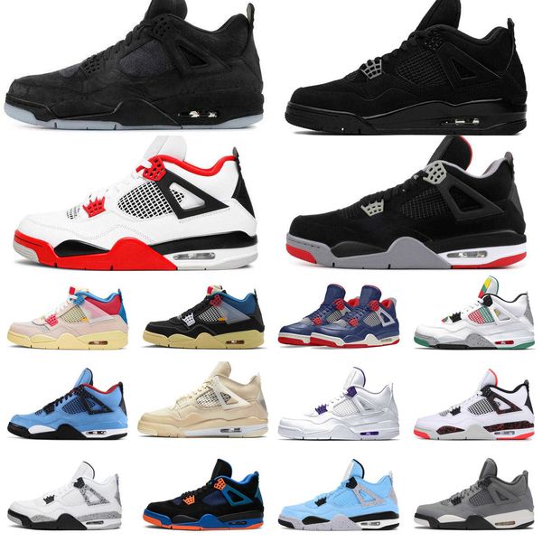 

og basketball shoes 4 4s for men women bred university blue varsity royal cement union sail metallic pack fire red guava ice sneakers mens