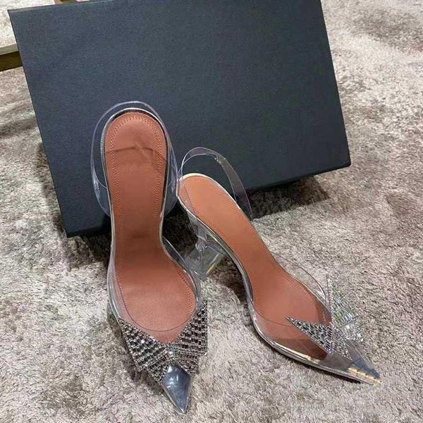 

dress shoes diamond butterfly crystal high heeled sandals in early spring 2021, Black