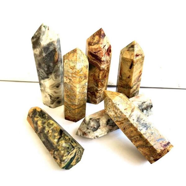 

decorative objects & figurines natural crystal mad onyx tower point quartz mineral stone healing obelisk wand home decor diy gift decoration