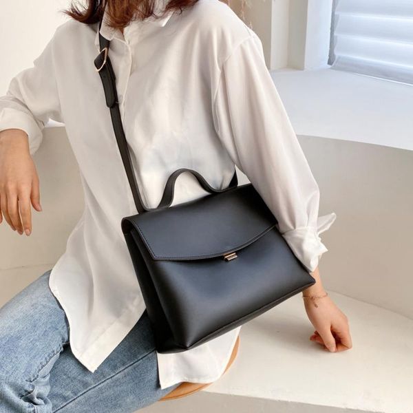 

evening bags fashion vintage tote messenger bag for women 2021 pu leather designer female capacity shoulder handbag