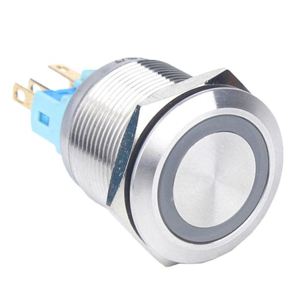 

car headlights push button switch ring led light latching waterproof 22mm 12v