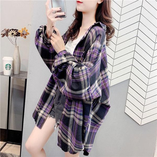 

women's vests spring and autumn fashion versatile korean casual loose long sleeve sunscreen lady summer thin shirt coat top, Black;white