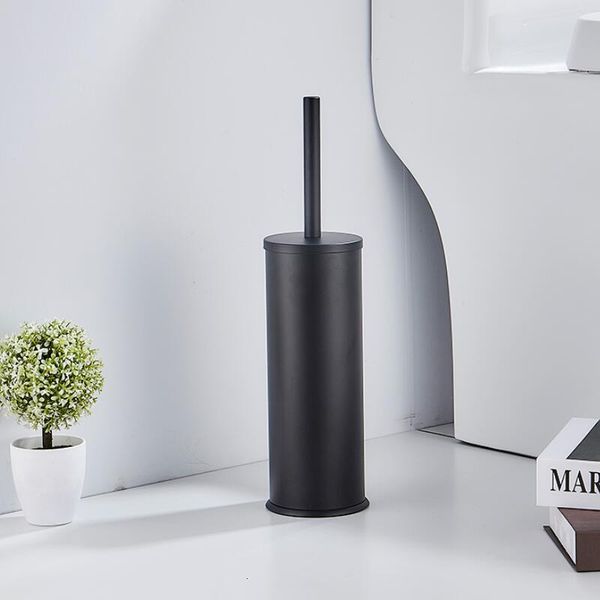 

2021 new set aluminum bathroom clearing tool lavatory floor type toilet brush holder bath hardware brushed gold/black sd6l