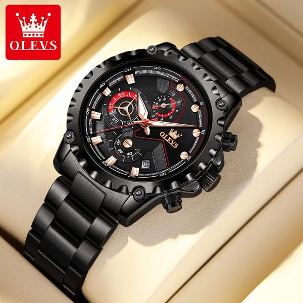

wristwatches men watch sports quartz mens watches full steel waterproof chronograph wristwatch relogio masculino, Slivery;brown