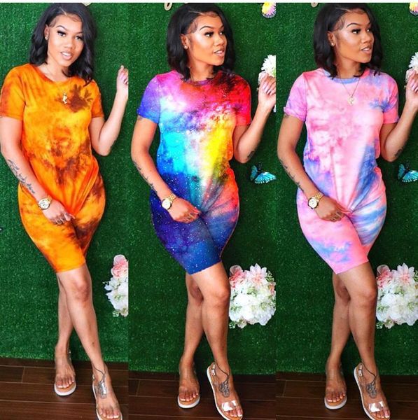 

hirigin new women sets sports suits leopard tie dye print 2pieces summer short sleeve high waist biker shorts female outfit, Gray