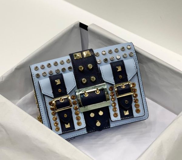 

women fashion designer shoulder bag cross body leather textured rivet crossbody bags luxury lady ladies purse