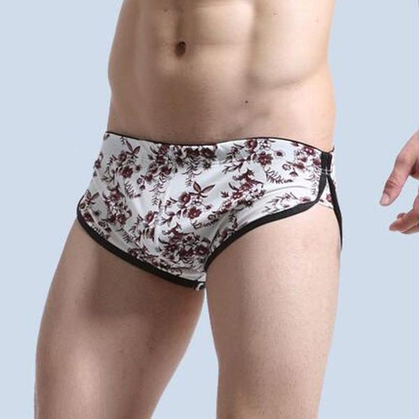 

wj brand cotton casual mens sleep bottoms comfortable male pajama shorts homewear briefs sleep wear man pouch lounge underwear, Black;brown