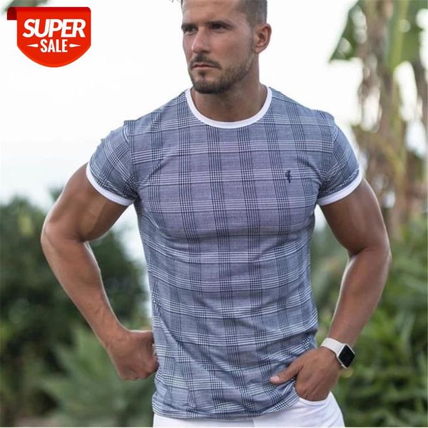 

short sleeve t-shirt mens gyms fitness bodybuilding superelastic skinny male joggers workout tee crossfit hip-hop clothing #dm9l, White;black