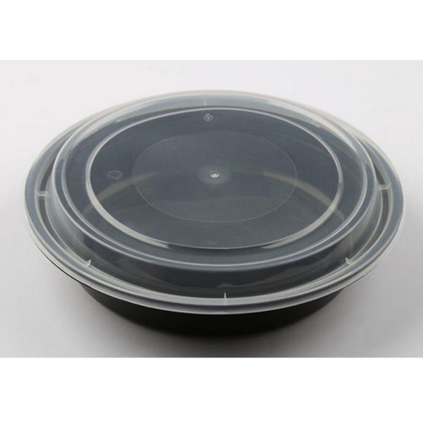 

10pcs 720ml disposable bowl take out containers storage box with lids - round