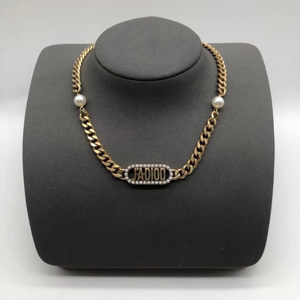 

75% off outlet online family new letter pearl necklace in 2021, Silver