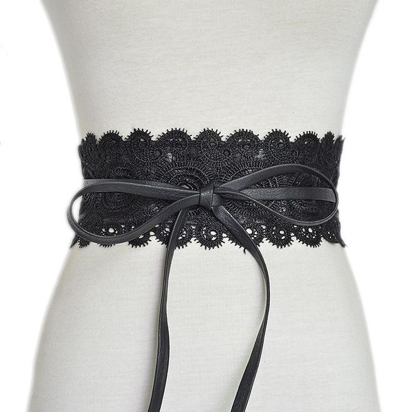

new black women's student fashion simple waistband women lace wide belt mu14, Black;brown