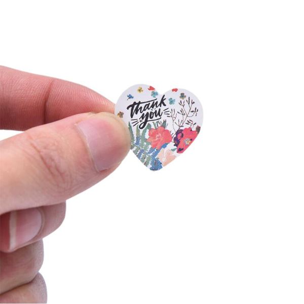 

heart thank you stickers wedding festival party favors 500pcs paper decorative sticker envelope package seal label stickers