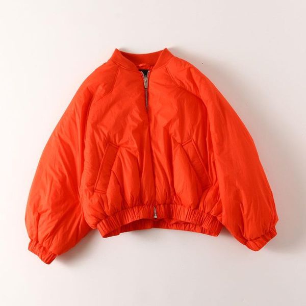 

causal parkas 2 solid colors standing collar winter thick parkas with zipper pockets breasted outwear women clothing, Black