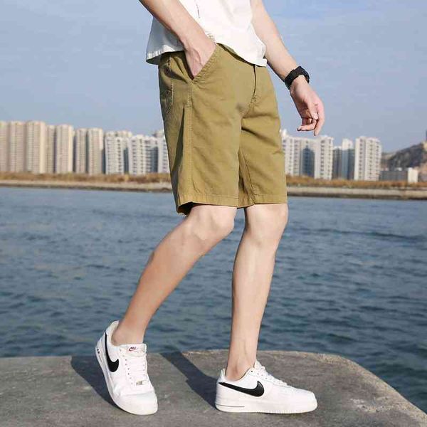 

summer casual shorts loose korean fashion pure cotton tide brand sportswear 5-point pants men's, White;black