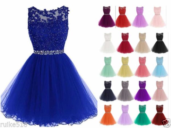 

bridesmaid dress 2021 short mini lace beading tull knee length ball gown dresses, White;pink