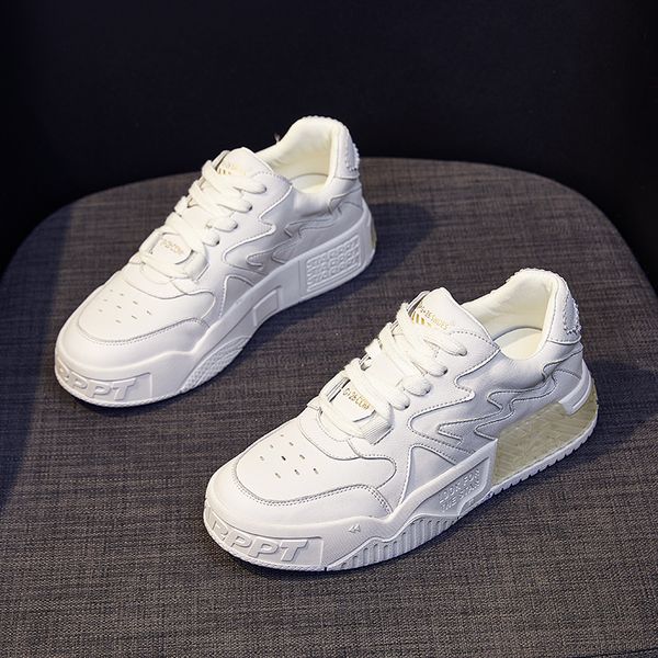 

2021 spring new products ladies non-slip shoes solid color leather shoes fashion outdoor light casual shoes 35-39-5
