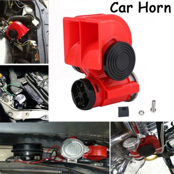 

other auto electronics 12v 250db super loud horn twin dual tone compact air horns kit car truck train boat loudspeaker red for motorcyle