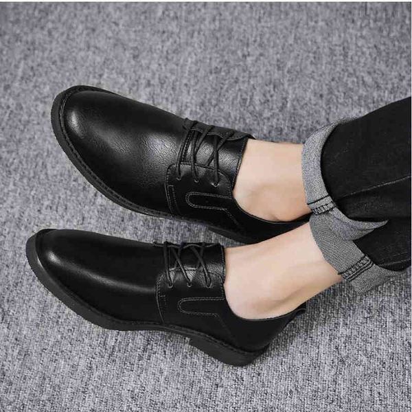 

men black fashion white low heels soft leather comfortable office dress shoes leather formal