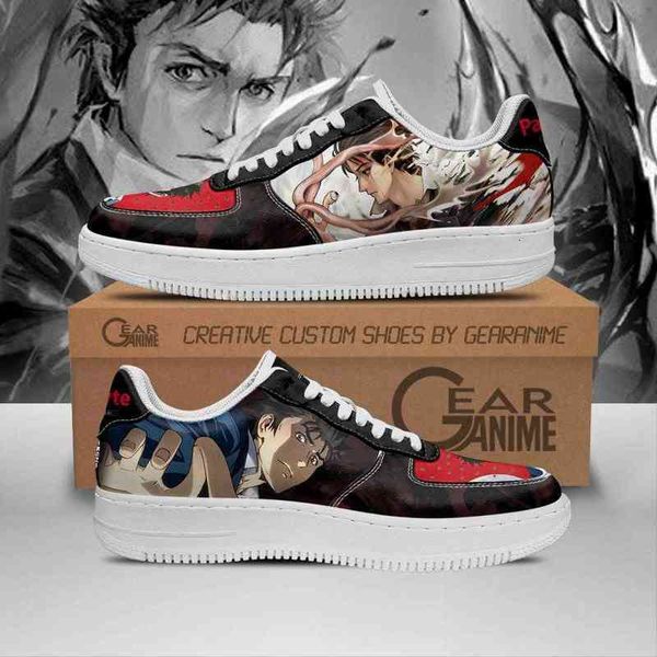

diy anime shoes shinichi izumi parasyte custom sneakers casual running sport walking lightweight tennis, Black