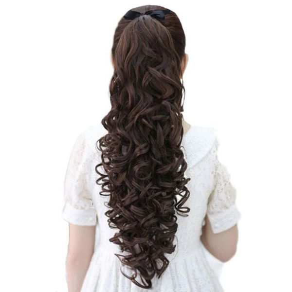 

synthetic wigs xnaira hair clip in natural blonde black ponytail hairpiece long curly drawstring