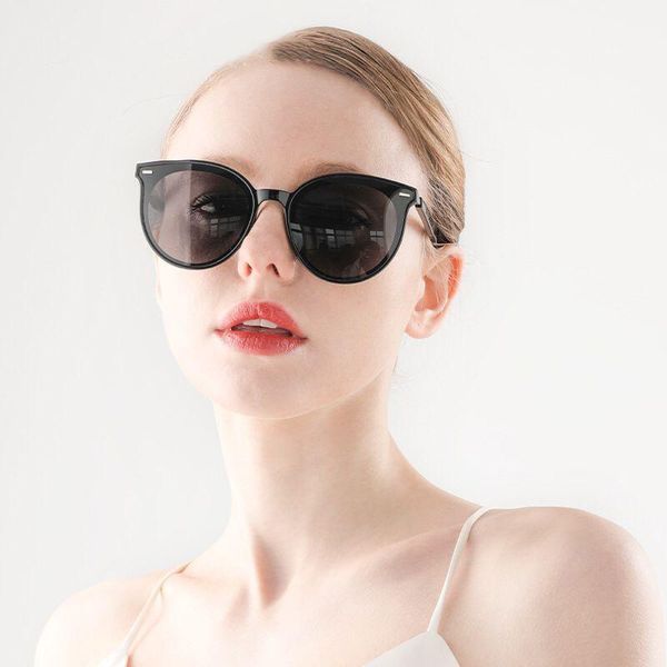 

sunglasses fashion round women vintage designer black sun glasses for female uv400 eyewear shades, White;black