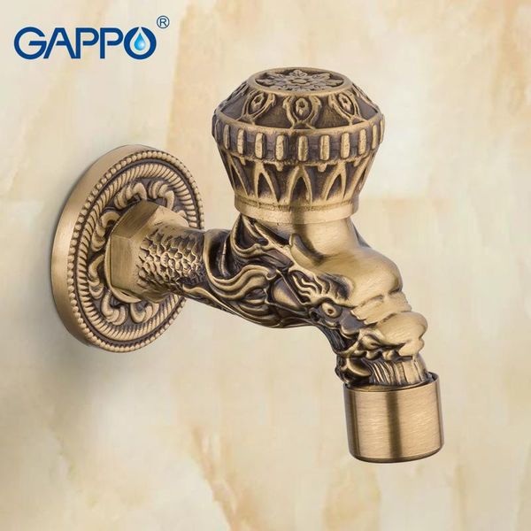 

gappo bibcocks antique brass wall mounted washing machine faucet mop sink taps garden tap single cold outdoor faucets