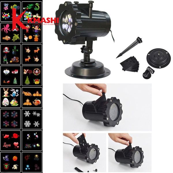 

lawn lamps kmashi 16 film replaceable projection lights 110-240v us/eu/uk plug party halloween birthday wedding home xmas decoration