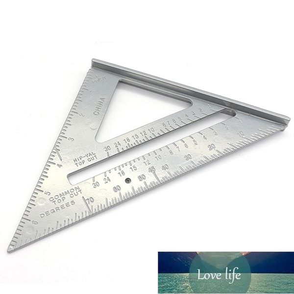 7 '' Liga de alumínio de alumínio Régua Tri-quadrado Roofing Angle Protractor Tramment Ferramenta de medição para carpinteiro Carpinder Gauges Preço de fábrica Especialista Qualidade