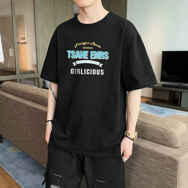 

short bottom shirt men's cotton t-shirt trend summer half sleeve fashion brand df380tp20, White;black