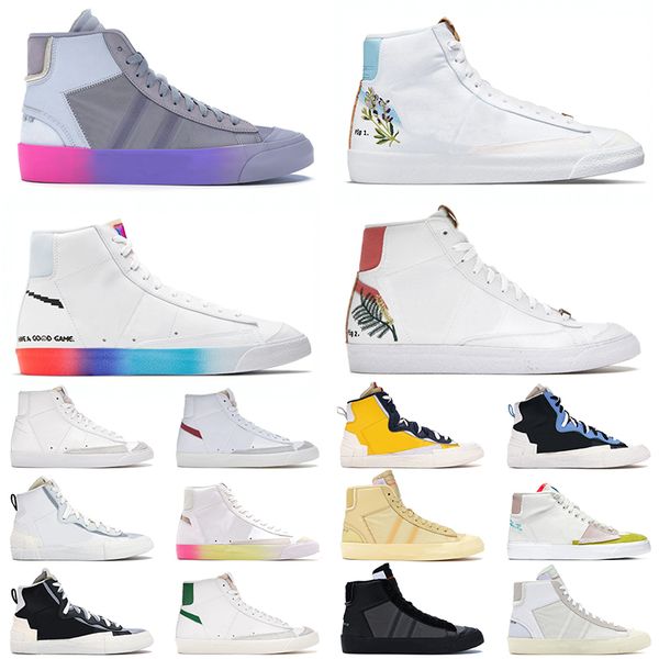 

blazer mid 77 vintage outdoor shoes sports running sneakers catechu indigo have a good game racer black white pine green mens womens trainer