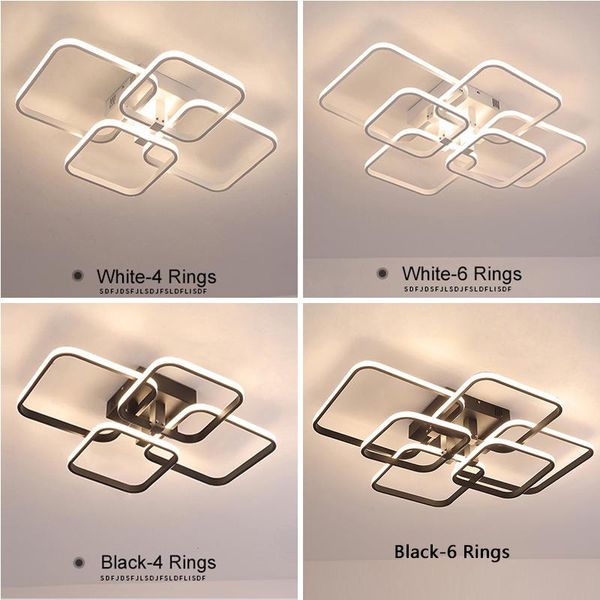 

ceiling lights modern led light for living room bedroom dining luminaires circle rings lamps home indoor lighting fixtures